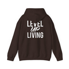 Level Up Living Hoodie — Motivational Pullover for Personal Growth