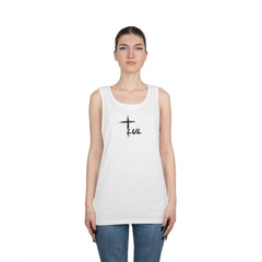 Faith Over Fear Tank Top — Christian Cross Graphic Spiritual Shirt