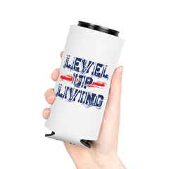 Patriotic Living Legend Can Cooler – Distressed Red, White & Blue Drink Koozie