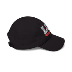 Level Up Living Dad Cap — Vintage American Flag Script Hat