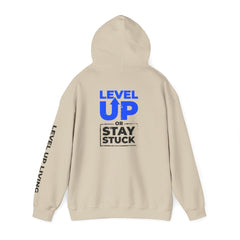 Level Up Hoodie — "Level Up or Stay Stuck" Motivational Pullover
