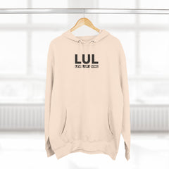 Level Up Living Fleece Hoodie — "Average Is a Choice" Three-Panel