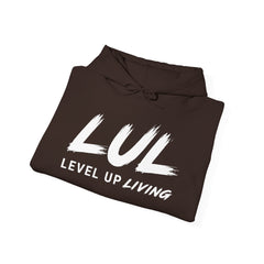 Level Up Living Hoodie — "Wake Up. Lock In. Level Up." Athletic Motivational Sweatshirt