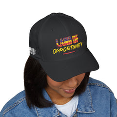 Land of Opportunity Embroidered Cap — Motivational Baseball Hat