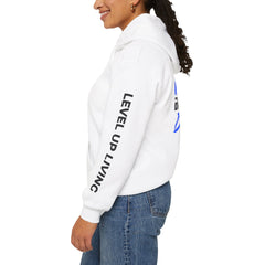 Hoodie — 'Level Up Living' Motivational Pullover (Train Like It Matters Because It Does)