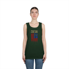 Patriotic 'Trust God, Work Hard' Tank Top