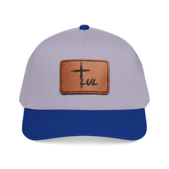 Leather Patch Baseball Cap — Cross & LUL Logo Mid-Profile Hat