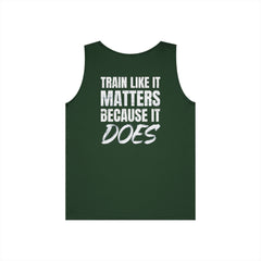 Motivational Fitness Tank Top — "LUL Level Up Living" | "Train Like It Matters Because It Does"