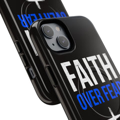Faith Over Fear Phone Case — Tough Magnetic Protective Case with Cross Design