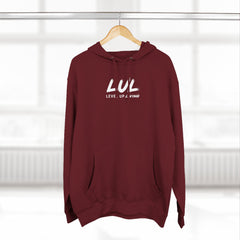 Level Up Living "Level Up Daily" Hoodie — Three-Panel Fleece