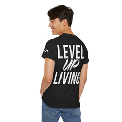Level Up Living T-Shirt — Motivational Graphic Tee