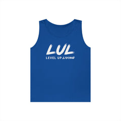 Motivational Fitness Tank Top — "LUL Level Up Living" | "Train Like It Matters Because It Does"
