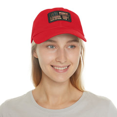 Leather Patch Dad Hat — 'Live Free' Vintage American Flag Baseball Cap