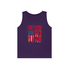 Freedom Over Fear American Flag Tank Top