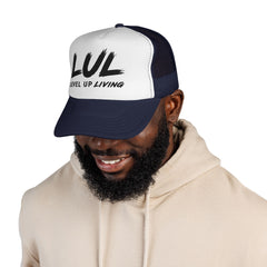 Trucker Hat – "LUL Level Up Living" Mesh Cap | Motivational Casual Streetwear