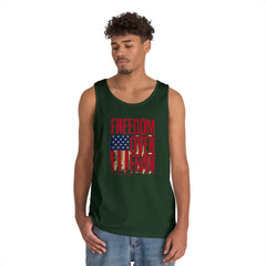 Freedom Over Fear American Flag Tank Top