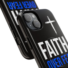 Faith Over Fear Phone Case — Tough Magnetic Protective Case with Cross Design