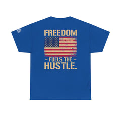 Freedom Fuels the Hustle T-Shirt — American Flag Vintage Patriot Tee