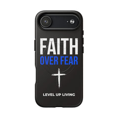 Faith Over Fear Phone Case — Tough Magnetic Protective Case with Cross Design