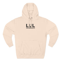 Level Up Living Fleece Hoodie — "Average Is a Choice" Three-Panel