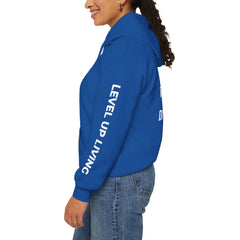 Level Up Living Hoodie – “Income Reflects Your Discipline” Motivational Pullover