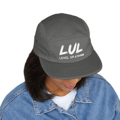 LUL "Level Up Living" Embroidered 5-Panel Cap — Casual Streetwear Dad Hat