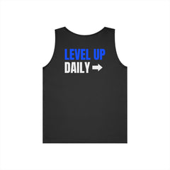 Level Up Living Tank Top — Motivational "Level Up Daily" Fitness Tank
