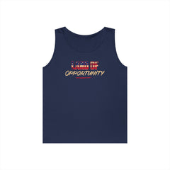 Tank Top - Land of Opportunity American Flag Graphic