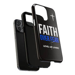 Faith Over Fear Phone Case — Tough Magnetic Protective Case with Cross Design