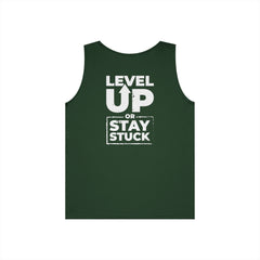 Level Up Tank Top — “Level Up or Stay Stuck” Motivational Fitness Tank