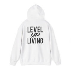 Level Up Living Hoodie — Motivational Graphic Pullover