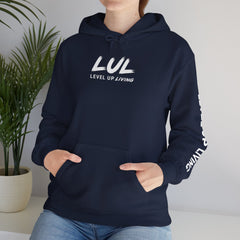 Level Up Hoodie — "Level Up or Stay Stuck" Motivational Pullover