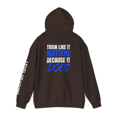 Hoodie — 'Level Up Living' Motivational Pullover (Train Like It Matters Because It Does)