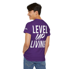Level Up Living T-Shirt — Motivational Graphic Tee