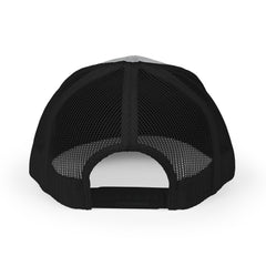 Level Up Living Snapback Trucker Cap — Distressed Logo Mesh Baseball Hat