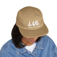 LUL "Level Up Living" Embroidered 5-Panel Cap — Casual Streetwear Dad Hat