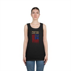 Patriotic 'Trust God, Work Hard' Tank Top