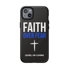 Faith Over Fear Phone Case — Tough Magnetic Protective Case with Cross Design
