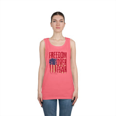 Freedom Over Fear American Flag Tank Top