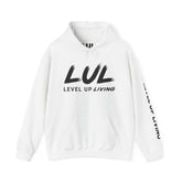 Level Up Living Hoodie — "Wake Up. Lock In. Level Up." Athletic Motivational Sweatshirt