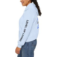 Hoodie — 'Level Up Living' Motivational Pullover (Train Like It Matters Because It Does)