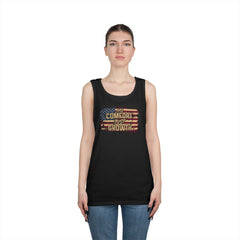 Tank Top — Distressed American Flag "Freedom Forever" Patriotic Tank