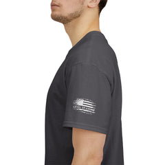 T-Shirt — Distressed American Flag 'Work Hard Live Free' Patriotic Tee