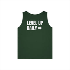 Level Up Living Tank Top — Motivational "Level Up Daily" Fitness Tank