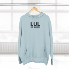 Level Up Living Fleece Hoodie — "Average Is a Choice" Three-Panel