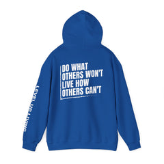 Level Up Living Hoodie — "Do What Others Won't, Live How Others Can't" Entrepreneur Sweatshirt