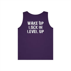 Wake Up Lock In Level Up- Level Up Living Tank Top -Athletics