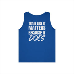 Motivational Fitness Tank Top — "LUL Level Up Living" | "Train Like It Matters Because It Does"