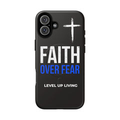 Faith Over Fear Phone Case — Tough Magnetic Protective Case with Cross Design