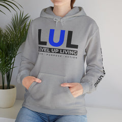 Level Up Living Hoodie — "WEALTH IS BUILT BY PEOPLE WHO TAKE ACTION" Entrepreneur Sweatshirt